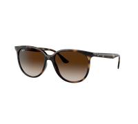 Ray-Ban Mujer Sunglass RB4378F - Color del Marco: Habana, Color de la Lente: Marrón Degradado