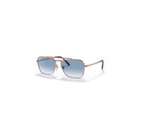 Ray-Ban New Caravan Gafas De Sol Oro Rosa Montura Azul Lentes 58-15