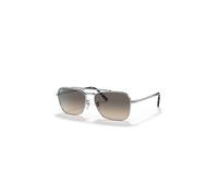 Ray-Ban New Caravan Gafas De Sol Plateado Montura Gris Lentes 58-15