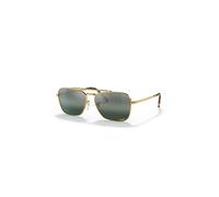 Ray-Ban New Caravan Polarized+ Lenses Gafas De Sol Oro Montura Azul Lentes Polarizado 55-15