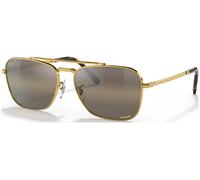 Ray-Ban New Caravan Gafas De Sol Oro Montura Marrón Lentes Polarizados 55-15