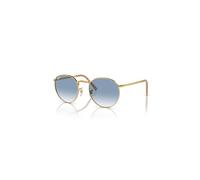 Ray-Ban New Round Gafas De Sol Oro Arista Montura Azul Lentes 50-21