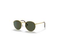 Ray-Ban New Round Gafas De Sol Oro Montura Verde Lentes 50-21