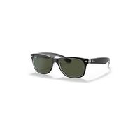 Ray-Ban New Wayfarer Color Mix Gafas De Sol Negro Sobre Transparente Montura Verde Lentes 58-18