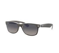Ray-Ban New Wayfarer, Gafas de Sol Unisex adulto, Gris (Gunmetal and Transparent 614371), 55 mm