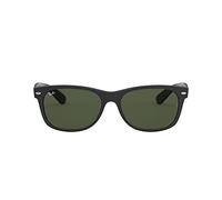 Ray-Ban New Wayfarer Gafas, Parte Superior de Goma Negra sobre Negro Brillante Y Verde, 52 Unisex Adulto