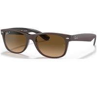 Ray - Ban Unisex RB2132 NEW WAYFARER 6608M2 Gafas de sol Nylon Marrón Marrón Cuadrada Polarizado Sombreado