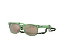 Ray-Ban Unisex Sunglass New Wayfarer Kids - Color del Marco: Verde Ópalo, Color de la Lente: Dorado oscuro