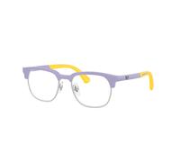 Ray-Ban Rb1641 Optics Kids Bio-based Lila Sobre Amarillo Goma Montura Transparente Lentes Polarizado 48-17