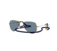 Ray - Ban Niños RJ9506S JUNIOR AVIATOR 223/1U Gafas de sol Metal Oro Azul Piloto Reflejado Espejo