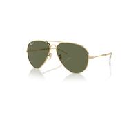 Ray-Ban Old Aviator Gafas De Sol Oro Arista Montura Verde Lentes Polarizado 62-14