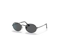 Ray-Ban Oval Metal Gafas De Sol Negro Montura Gris Lentes 54-21