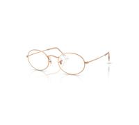 Ray-Ban Oval Optics Rose Gold Montura Transparente Lentes 51-21