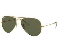 Ray-Ban Pilot Aviator Original con kit de cuidado, Oro | Verde Polarizado, Large 58