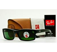 Ray ban Polarizado Gafas Rb4151 601/2p Brillante Negro W/ Clásico Gris-Verde