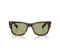 Ray-Ban RB0840s Mega Wayfarer - Gafas de sol cuadradas, Havana/Verde botella, 51 mm