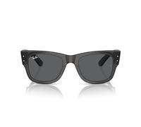 Ray-Ban RB0840S Mega Wayfarer - Gafas de sol cuadradas, Negro transparente/gris oscuro, 51 mm