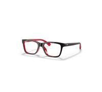 Ray-Ban Rb1536 Optics Kids Negro Sobre Rojo Montura Transparente Lentes Polarizado 48-16