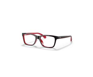 Ray-Ban Rb1536 Optics Kids Negro Sobre Rojo Montura Transparente Lentes Polarizado 48-16