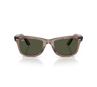 Ray-Ban Original Wayfarer Classic Gafas De Sol Marrón Claro Transparente Montura Verde Lentes 50-22