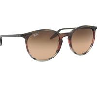 Ray-Ban Gafas de sol RB2204 13953B Unisex Acetato Pantos Montura marrón y roja Lente rosa 51