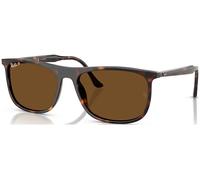 Ray - Ban Unisex RB2216 902/57 Gafas de sol Acetato Tortuga Marrón Cuadrada Polarizado