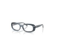 Ray-Ban Rb2221v Optics Azul A Rayas Montura Transparente Lentes Polarizado 51-18