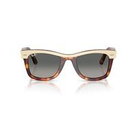 Ray-Ban RB2240 Street Neat - Gafas de sol cuadradas para hombre y mujer, Beige sobre Habana/Gris degradado, 50 mm