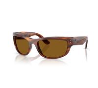 Ray-Ban Mega Balorama Gafas De Sol Habana A Rayas Montura Marrón Lentes 60-19