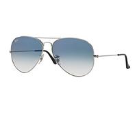 Ray - Ban Unisex Ray - Ban RB3025 AVIATOR 003/3F Gafas de sol Metal Plata Azul Piloto Normal Sombreado