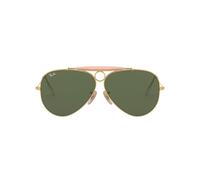 Ray-Ban Shooter Gafas De Sol Oro Arista Montura Verde Lentes 58-09