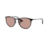 Ray - Ban Mujer RB3539 ERIKA METAL 002/Q4 Gafas de sol Metal Negro Marrón Pantos Fotocromático Fotocromático