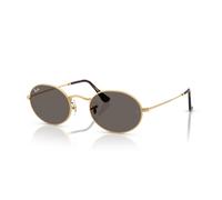 Ray - Ban Unisex RB3547N OVAL 001/B1 Gafas de sol Metal Oro Gris Redonda Normal