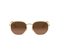 Ray - Ban Unisex RB3548N HEXAGONAL 912443 Gafas de sol Metal Oro Marrón Geométrico Normal