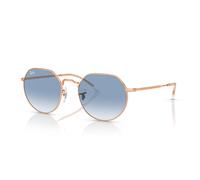 Ray-Ban Unisex Sunglass RB3565 Jack - Color del Marco: Rose Gold, Color de la Lente: Transparente y Azul