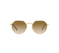 Ray-Ban RB3565 Jack - Gafas de sol redondas, dorado/marrón degradado transparente, 55 mm, Dorado/Marrón degradado Claro