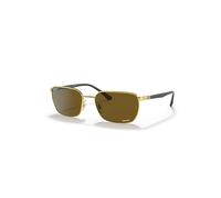 Ray - Ban Unisex RB3684CH CHROMANCE 001/AN Gafas de sol Acero Oro Marrón Geométrico Polarizado