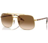 Ray-Ban 0RB3699 Gafas de Sol, Gold/Light Brown Shaded, 56 Unisex
