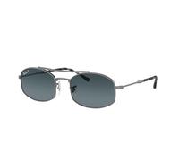 Ray - Ban Unisex RB3719 004/S3 Gafas de sol Metal Gris Azul Redonda Polarizado Sombreado