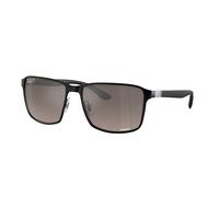 Ray - Ban Unisex RB3721CH 186/5J Gafas de sol Metal Negro Gris Cuadrada Polarizado Espejo