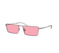 Ray-Ban Rb3741 Emy - Gafas de sol rectangulares, Gris/Rosado, 59 mm