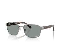 Ray-Ban Rb3751ch Chromance - Gafas de sol cuadradas, plomizo/azul claro polarizado, 61 mm