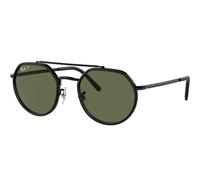 Ray - Ban Unisex RB3765 002/58 Gafas de sol Metal Negro Verde Geométrico Polarizado Antirreflejo