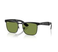 Ray-Ban Wayfarer Deluxe Gafas De Sol Negro Mate Montura Verde Lentes 56-18