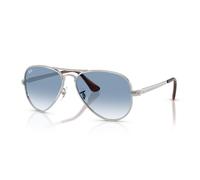 Ray-Ban Aviator Max Gafas De Sol Plateado Montura Azul Lentes 58-16
