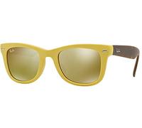 Ray-Ban RB4105 Folding Wayfarer - Gafas de sol unisex, color amarillo, talla S