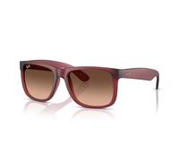 Ray - Ban Hombre RB4165 JUSTIN 6815A5 Gafas de sol Nylon Violeta Transparente Cuadrada Normal