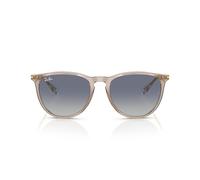 Ray-Ban Mujer Sunglass Erika Classic - Color del Marco: Marrón claro transparente, Color de la Lente: Gris claro y azul oscuro degradado