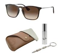 Ray-Ban RB4187 CHRIS - Kit de gafas de sol cuadradas, Rubber Havana ( 856/13 | 54 mm), 54 mm
