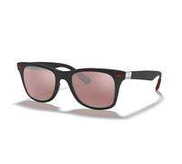 Ray - Ban Hombre RB4195M SCUDERIA FERRARI COLLECTION F602H2 Gafas de sol Ojeada Negro Violeta Cuadrada Polarizado Espejo
